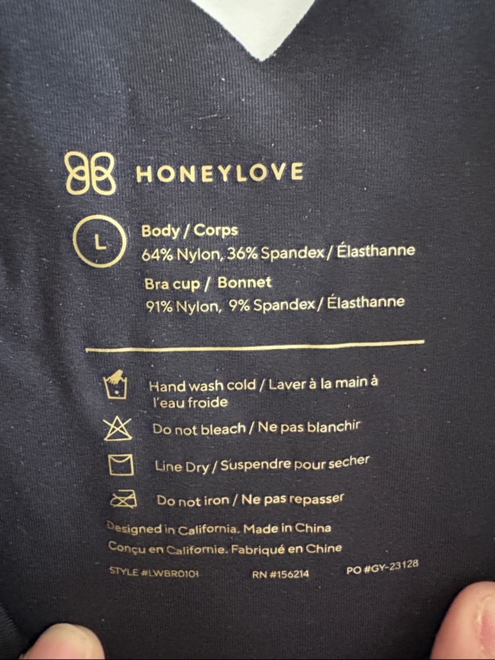 Honeylove Black Wireless V-Neck Support Bra - Picture 2 of 5